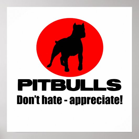 Poster Pitbulls - Ne pas haïr, Apprécier l'affiche Imprim (Devant)