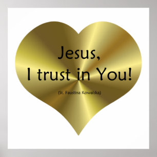 Poster Pitié divine - "confiance de Jésus I dans vous "