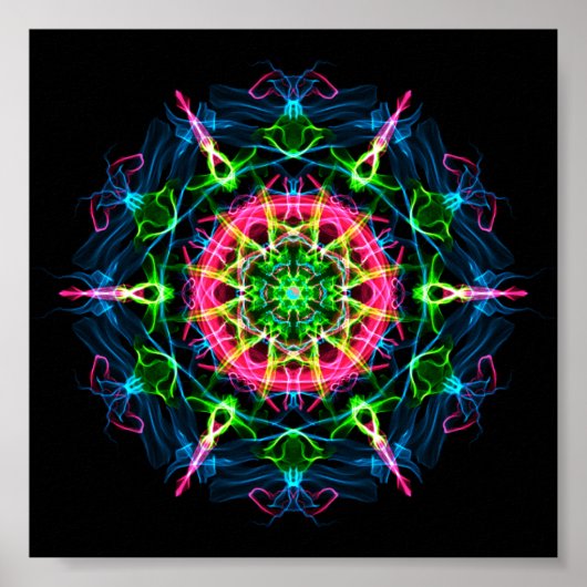 Poster Pitta Dosha Équilibrer Ayurveda Mandala II (Devant)