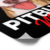 Poster Pittie Mama Pitbull Chien Maman Amusante Mères Fêt (Coin)