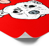 Poster "Pittie Pittie S'Il Vous Plaît !" Motif de dessin  (Coin)