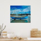 Poster Pittoresque Atlantic City Boardwalk (Cuisine)