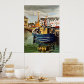 Poster Pittoresque Galway City Irlande Bateau de pêche (Cuisine)
