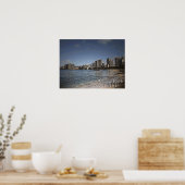 Poster pittoresque hawaïen de Waikiki Beach Oahu (Cuisine)