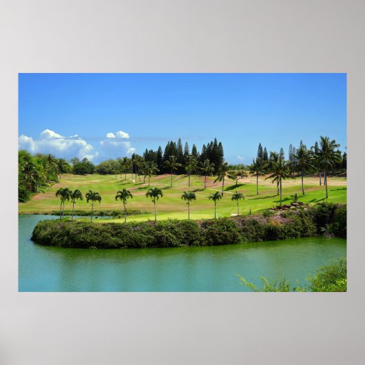 Poster pittoresque Hawaiian Golf Course (Devant)