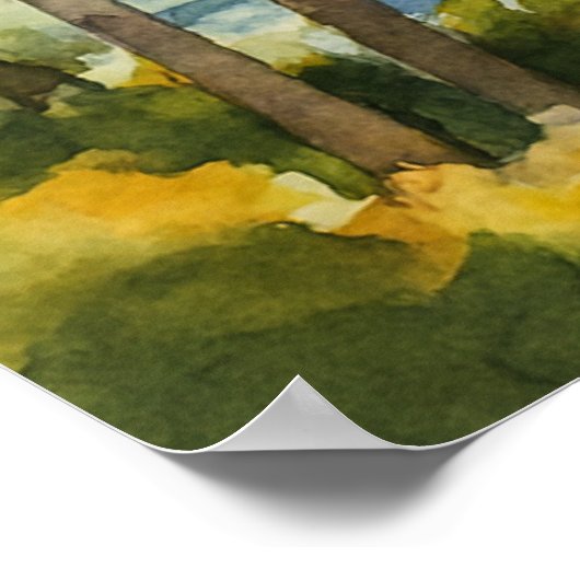 Poster Pittoresque historique Boca Raton Floride Aquarell (Coin)