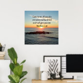 POSTER PITTORESQUE MATTHEW 11"28 SCRIPTURE VERSE (Bureau à domicile)