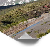 Poster Pittoresque route des eaux usées Chugach Forêt nat (Coin)