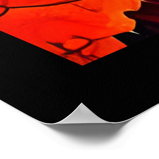 Poster Pittoresque Rustique Feuille d'érable d'automne (Coin)