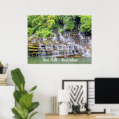 Poster Pittoresque Twin Falls Rock Island (Bureau à domicile)