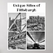 Poster - Pittsburgh B&W Collage (Devant)