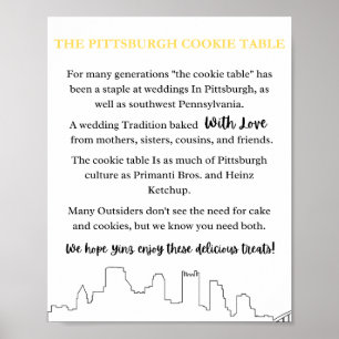 Poster Pittsburgh Cookie Table Wedding Sign