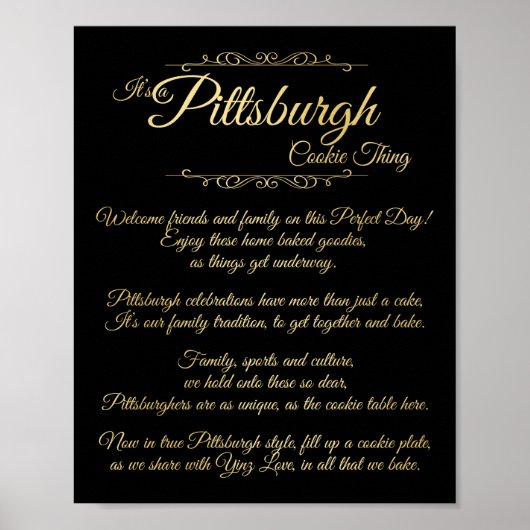 Poster Pittsburgh Cookie Thé Poème (Devant)