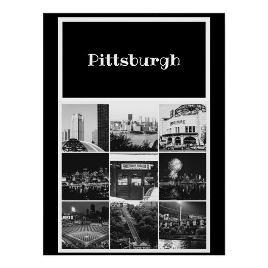 Poster - Pittsburgh Images Photo Collage (Devant)