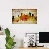 Poster Pittsburgh, PA | Aquarelle Ville Skyline (Bureau à domicile)