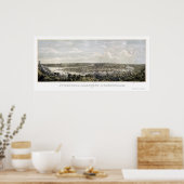 Poster Pittsburgh, PA Carte panoramique - 1871 (Cuisine)