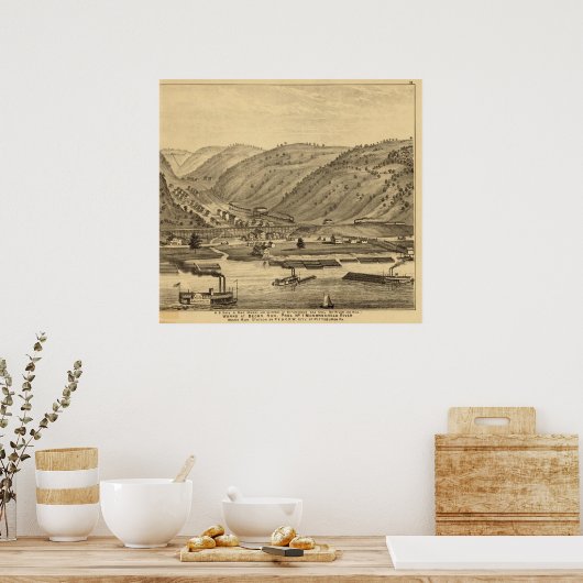 Poster Pittsburgh, Pennsylvanie (Cuisine)