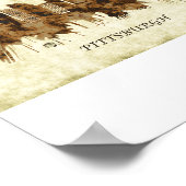 Poster Pittsburgh Pennsylvanie (Coin)