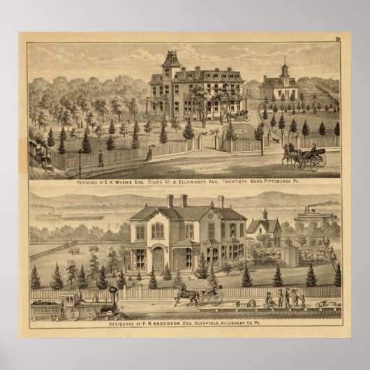 Poster Pittsburgh, Pennsylvanie (Devant)