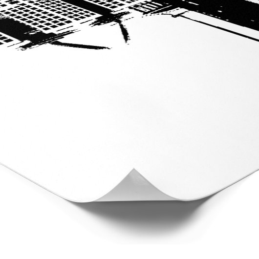 Poster Pittsburgh, Pennsylvanie en graffiti (Coin)