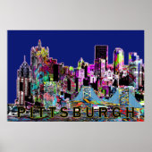 Poster Pittsburgh, Pennsylvanie en graffiti (Devant)