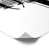 Poster Pittsburgh, Pennsylvanie en noir et blanc (Coin)