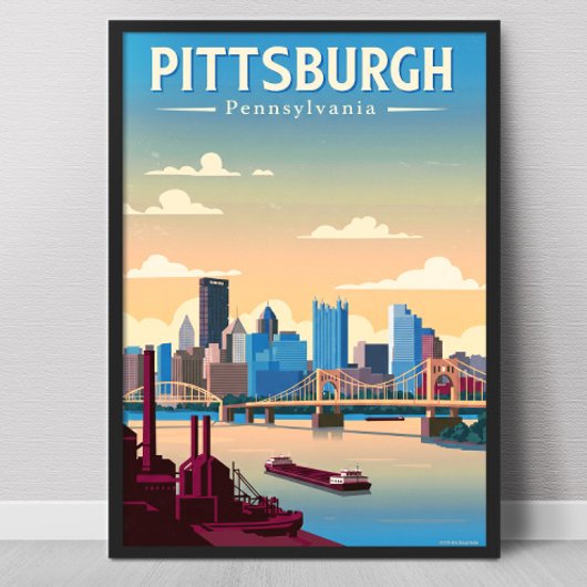 Poster Pittsburgh Pennsylvanie vintage