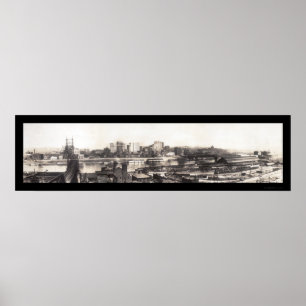 Poster Pittsburgh, photo 1907 d'horizon de PA
