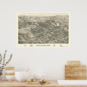 Poster Pittsfield, MA Carte panoramique - 1899 (Cuisine)