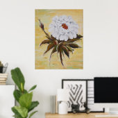 Poster Pivoine blanche (Bureau à domicile)