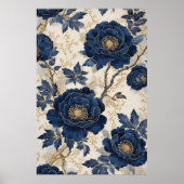 Poster Pivoines Bleues (Devant)