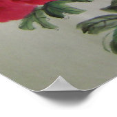 Poster pivoines carminées (Coin)