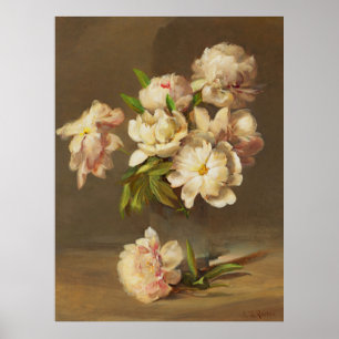 Poster Pivoines dans un vase, Charles Ethan Porter