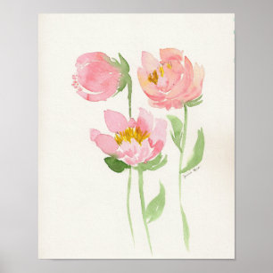Poster Pivoines de ressort
