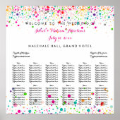 Poster PixDezines arc-en-ciel éclatant/carte de sièges (Devant)