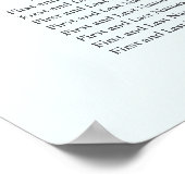 Poster PixDezines Beach Élégante Calligraphie, Siège (Coin)