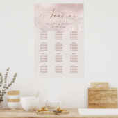 Poster PixDezines Blush Beach Calligraphie, Siège (Cuisine)