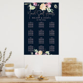 Poster PixDezines Blushing Romance Flowers, Siège (Cuisine)