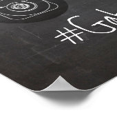 Poster PixDezines Chalkboard Social Media Hashtag (Coin)