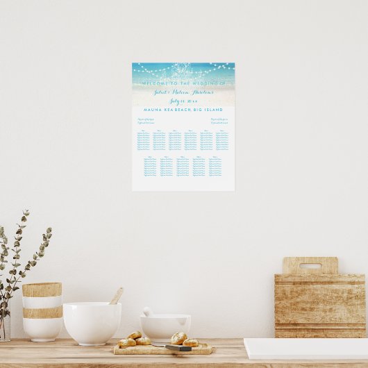 Poster PixDezines Chandelier/Plage/Plage/Plage (Cuisine)