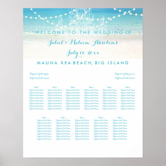Poster PixDezines Chandelier/Plage/Plage/Plage (Devant)