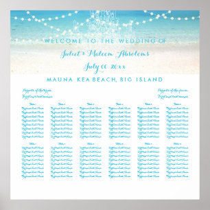 Poster PixDezines Chandelier/Plage/Plage/Plage