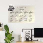 Poster PixDezines Chandelier/Plan de siège/Alpha (Bureau à domicile)