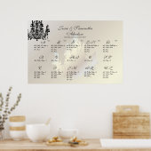 Poster PixDezines Chandelier/Plan de siège/Alpha (Cuisine)