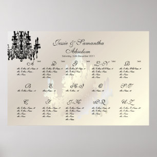 Poster PixDezines Chandelier/Plan de siège/Alpha