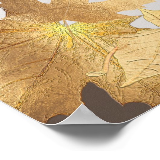 Poster PixDezines Chute Foliage/Faux Gold/Seating Chart (Coin)