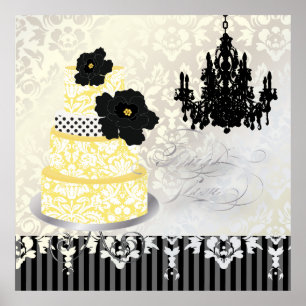 Poster PixDezines desiree damask cake+lustre