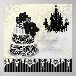 Poster PixDezines desiree damask cake+lustre
