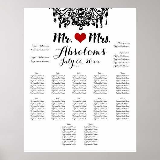 Poster PixDezines DIYColor/Lustre/Plan de table (Devant)