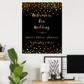 Poster PixDezines ébloui/faux or/spectres/réception do-it (Bureau à domicile)